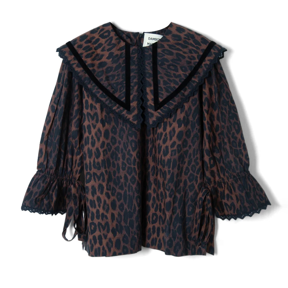 Candice Blouse - Leopard Apparel DAMSON MADDER 