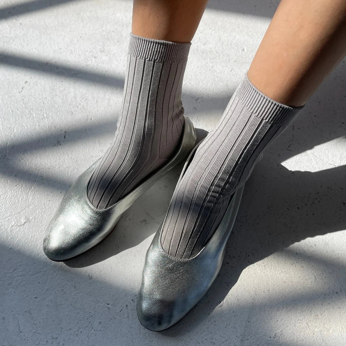 Le Bon Shoppe Her Socks LE BON SHOPPE Stone Grey 