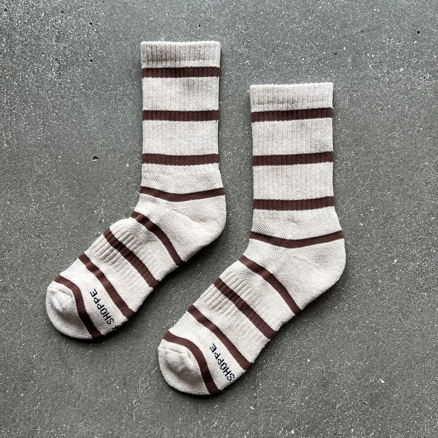 Le Bon Shoppe | Striped Boyfriend Socks Socks LE BON SHOPPE Flax Stripe 