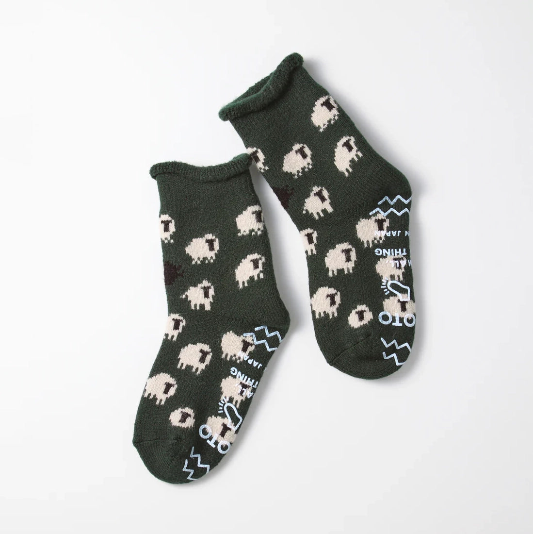 ROTOTO | Pile Room Socks Sheep Socks ROTOTO d.green Small 