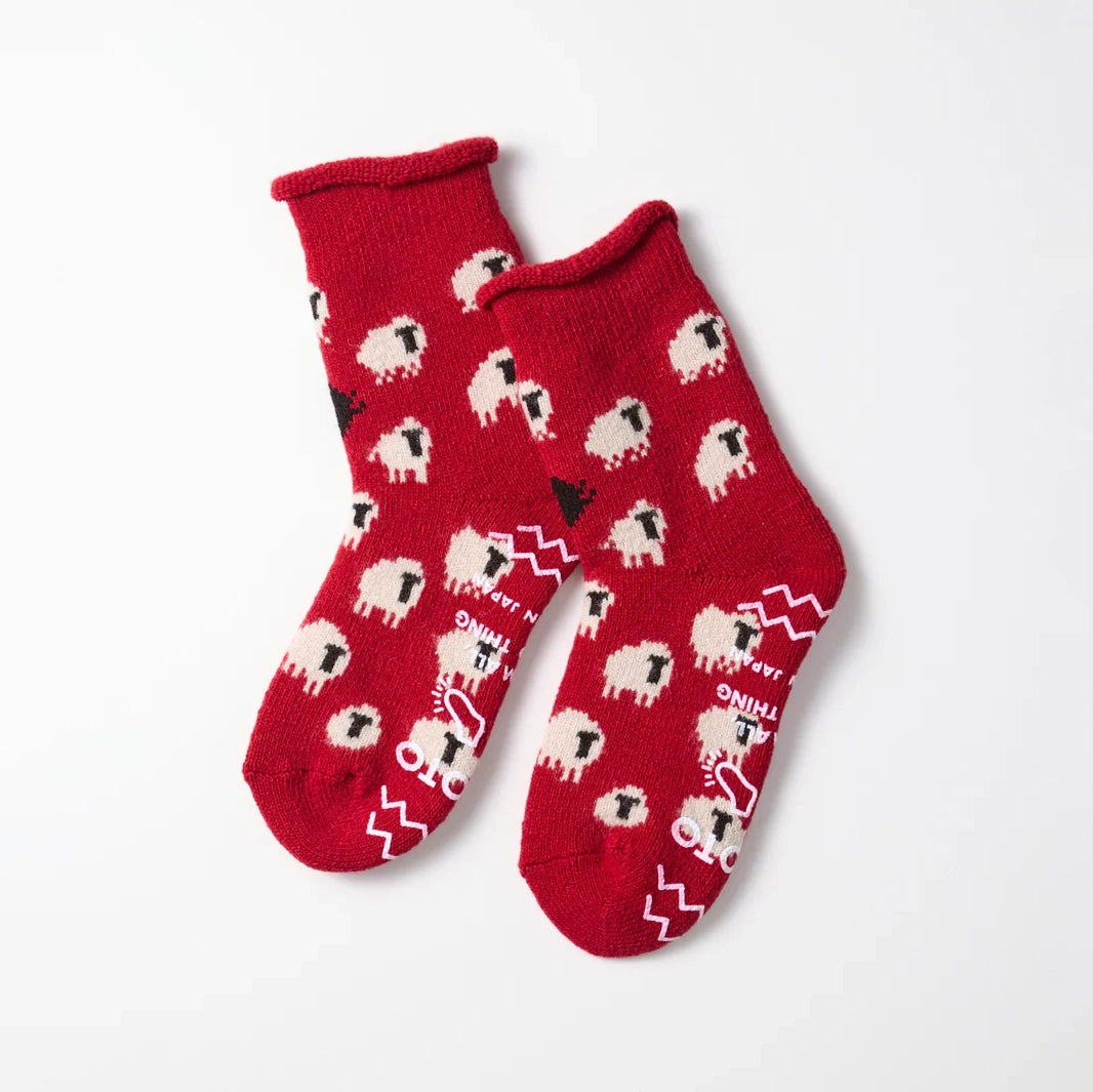 ROTOTO | Pile Room Socks Sheep Socks ROTOTO red Small 