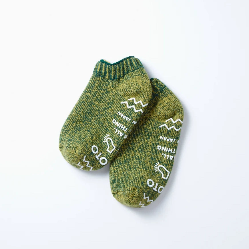 ROTOTO | Pile Sockslipper Socks ROTOTO d.green/l.green Small 