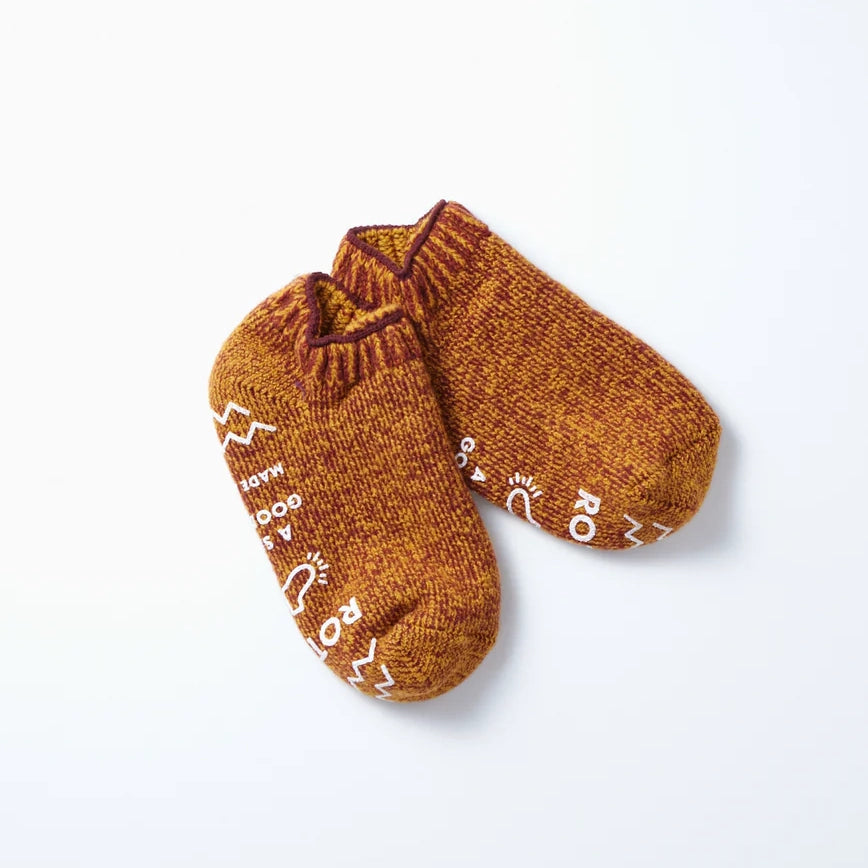 ROTOTO | Pile Sockslipper Socks ROTOTO maroon/yellow Small 