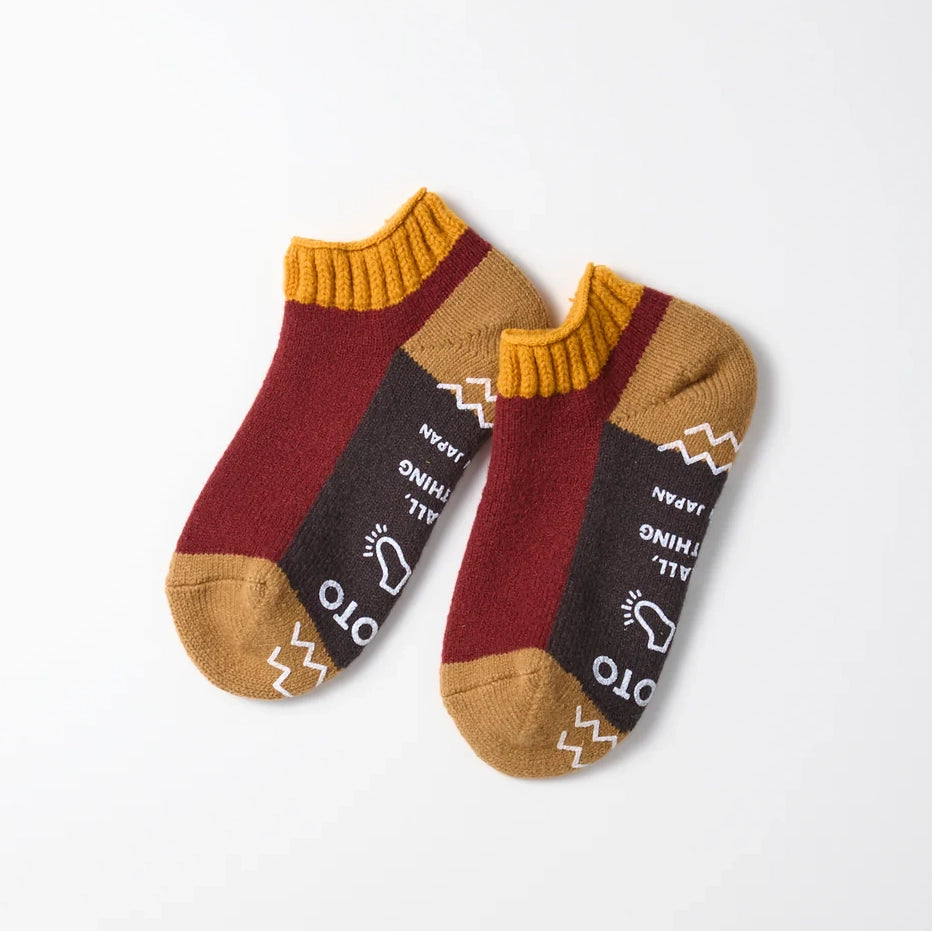 ROTOTO | Pile Sockslipper Socks ROTOTO multi gold/maroon Small 