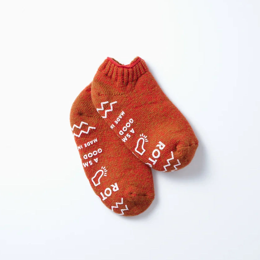 ROTOTO | Pile Sockslipper Socks ROTOTO red/brown Small 