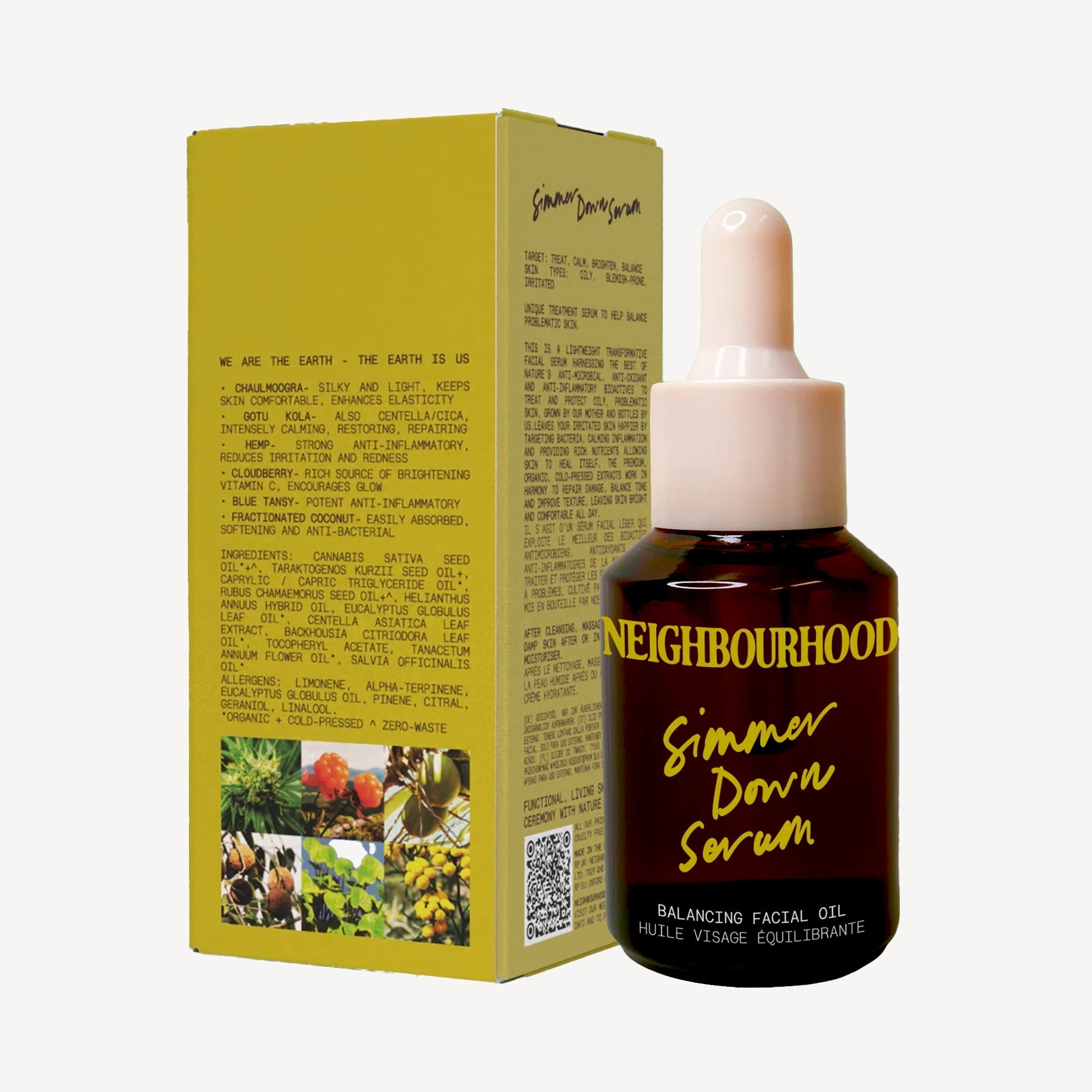 Simmer Down Serum Balancing Facial Oil Neighbourhood Botanicals 