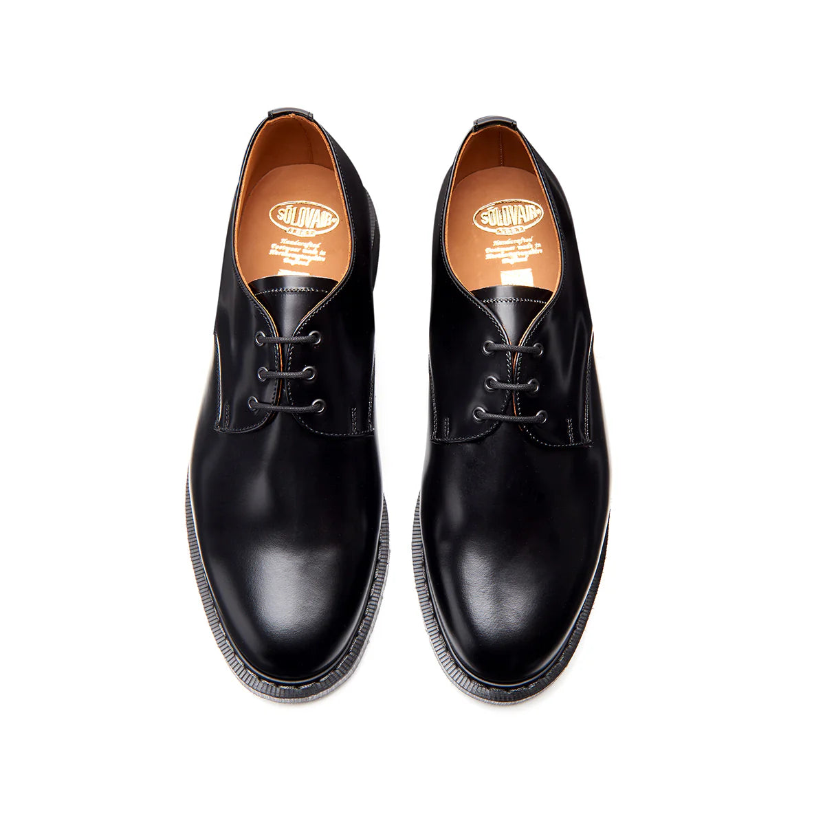 Solovair | Black Hi-Shine Gibson Shoe Boots Solovair 