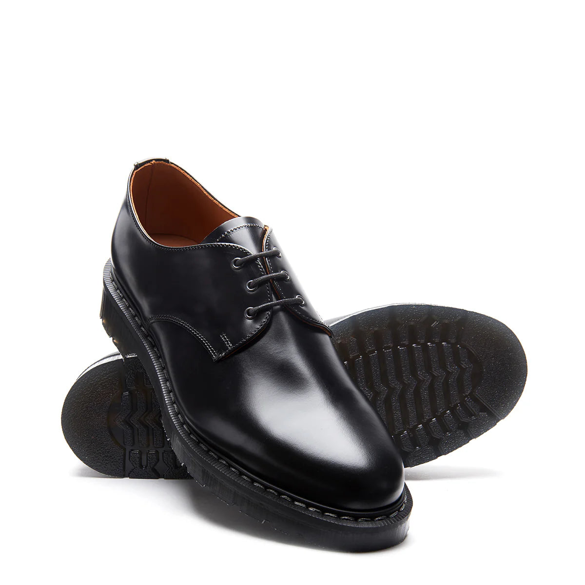 Solovair | Black Hi-Shine Gibson Shoe Boots Solovair 