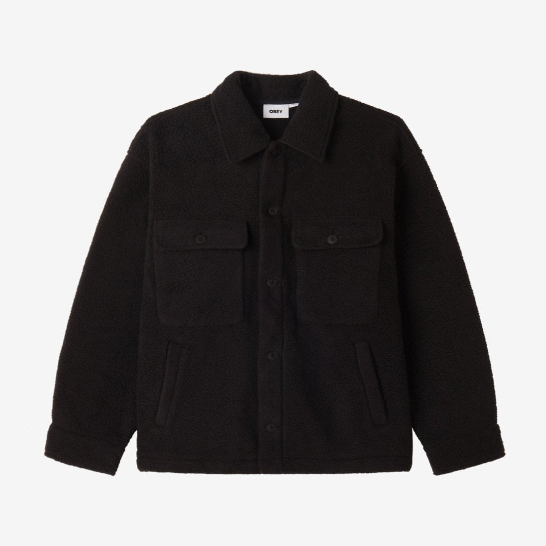 Thompson Fleece Shirt Jacket Jacket OBEY Black S 