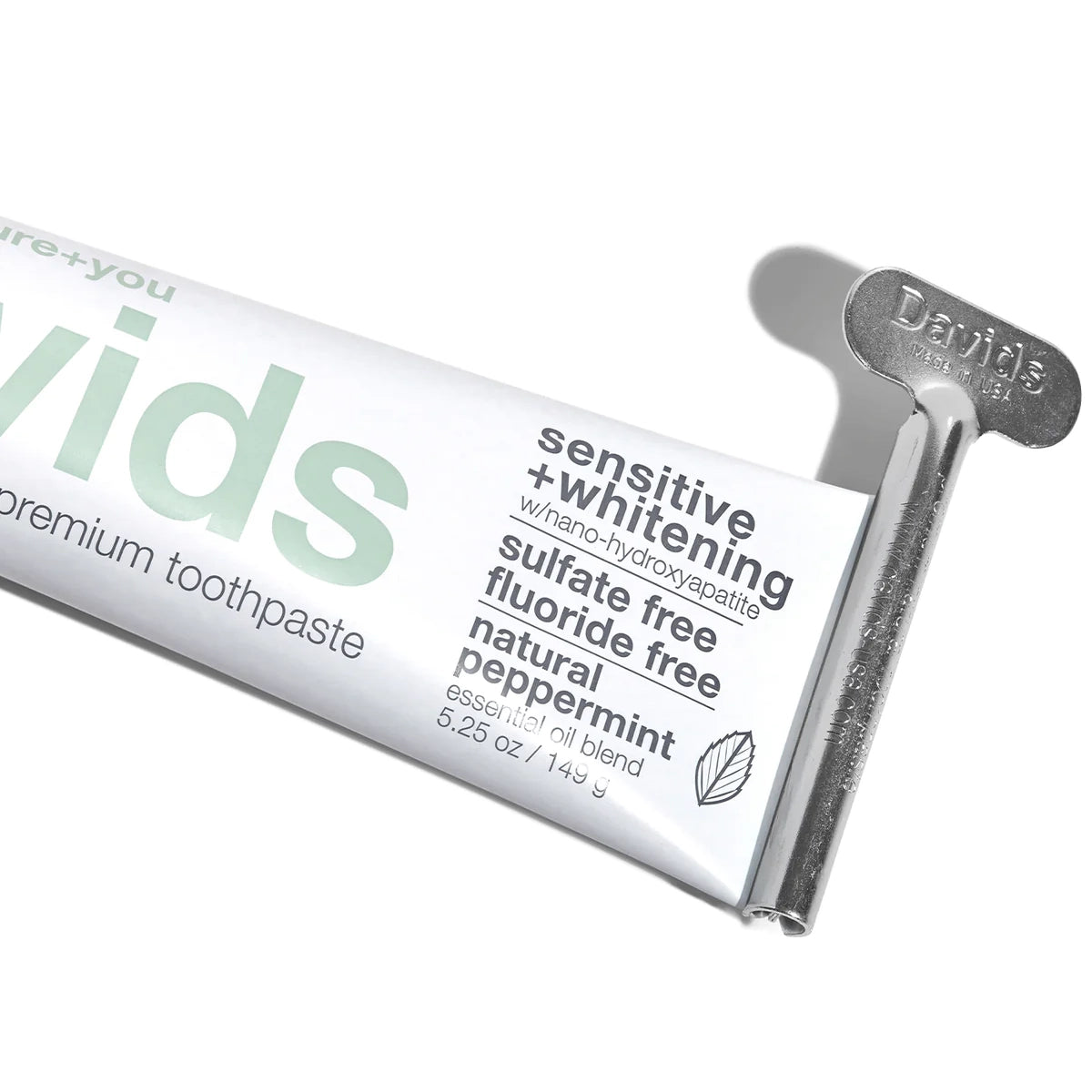 Davids Premium Toothpaste | Sensitive + Whitening Nano-Hydroxyapatite Davids Natural Toothpaste 